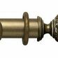 Hallis Modern Country 45mm Gold Black Curtain Pole Set with Floral Finial additional 1