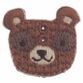Woodland Bear embroidered button 23mm additional 1