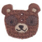 Woodland Bear embroidered button 23mm additional 2