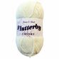 James C Brett Flutterby Chunky Yarn - Cream - B4 (100g) additional 3