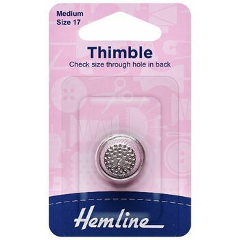 Hemline Metal Thimble: Size 17 - Medium