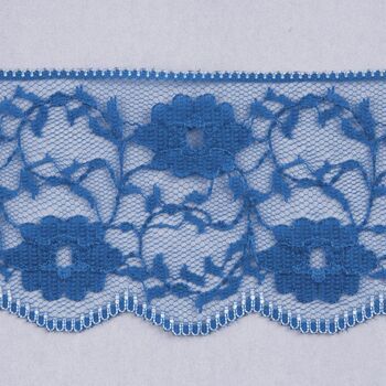 Essential Trimmings Nylon Lace Trimming - 55mm (Blue) Per metre