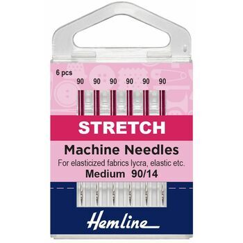 Hemline Stretch Sewing Machine Needles - Medium 90/14 (6 Pieces)