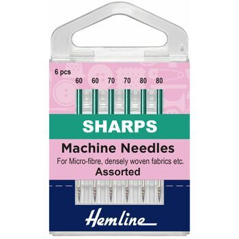 Hemline Sharps Sewing Machine Needles - Mixed (6 Pieces)