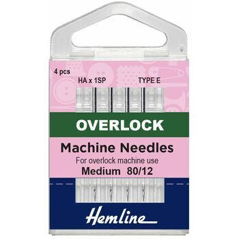 Hemline Overlock/Serger Machine Needles - Type E 80/12 (4 Pieces)