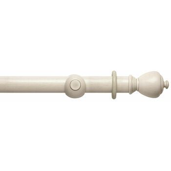 Hallis Modern Country 45mm Brushed Ivory Curtain Pole Set with Sugar Pot Finial