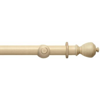 Hallis Modern Country 55mm Brushed Cream Curtain Pole Set with Sugar Pot Finial