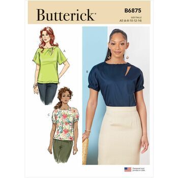 Butterick Pattern B6875 Women's Tops