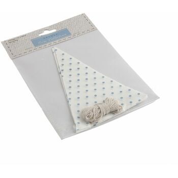 Make-Your-Own Bunting Kit: White with Blue Spot