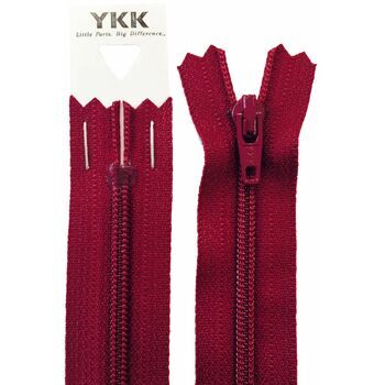 YKK Nylon Zip - Dress & Skirt in Dark Wine (10cm)
