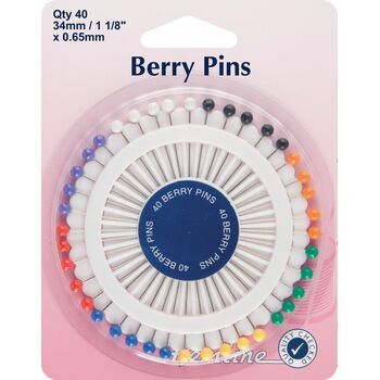 Hemline 34mm Berry Pins (40pcs)