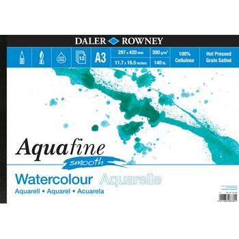 Aquafine Smooth A3 Watercolour Pad (Pack of 2)