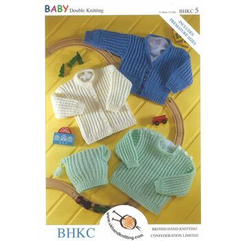BHKC 5 DK Knitting Pattern - Sweater, Hat & Cardigans