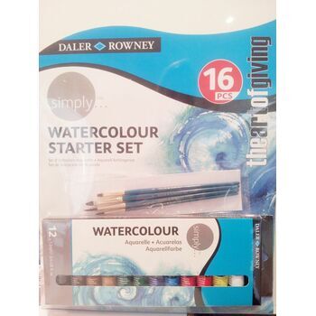 Daler Rowney Simply Watercolour Starter Set (16pcs)