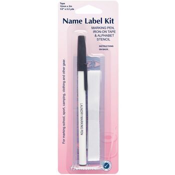 Hemline Name Label Kit (Pen, Tape & Stencil)