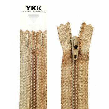 YKK Nylon Dress & Skirt Zip - Fawn (15cm)