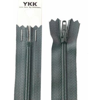 YKK Nylon Dress & Skirt Zip - Dark Grey (30cm)