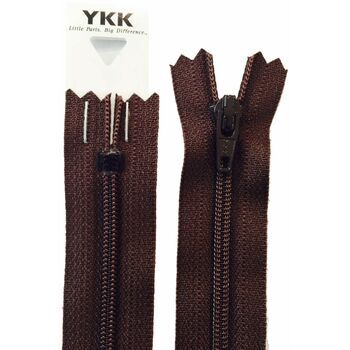 YKK Nylon Dress & Skirt Zip - Brown (36cm)