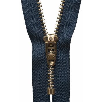 YKK Brass Jeans Zip - Dark Navy (10cm)