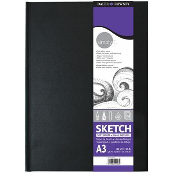 Daler Rowney Simply Sketch A3 Hardback Sketch Book