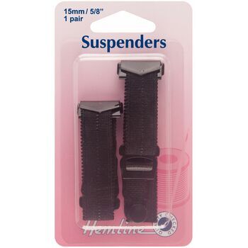 Hemline Suspenders - Black (15 x 170mm)