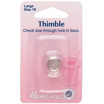 Hemline Metal Thimble: Size 18 - Large