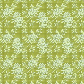 Tilda Quilt Collection: The Harvest Collection: Flower Bush Green