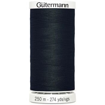 Gutermann Black Sew-All Thread: 250m (000) - Pack of 5