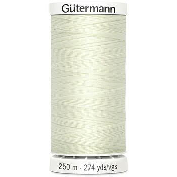 Gutermann White Sew-All Thread: 250m (1) - Pack of 5