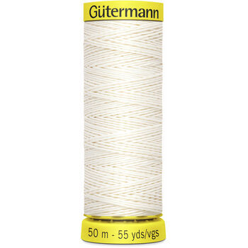 Gutermann Linen Thread: 50m: Col. White