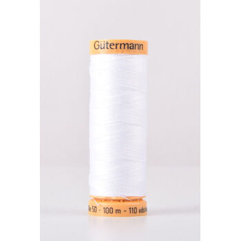 Gutermann White Natural Cotton Thread: 100m (5709) - Pack of 5