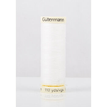 Gutermann Ivory White Sew-All Thread: 100m (111) - Pack of 5
