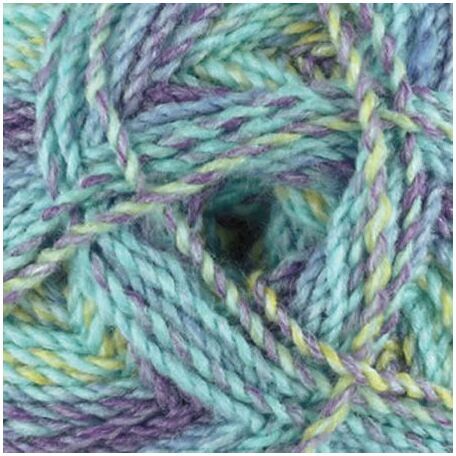 Marble Chunky Yarn - Turquoise and Purple (200g)