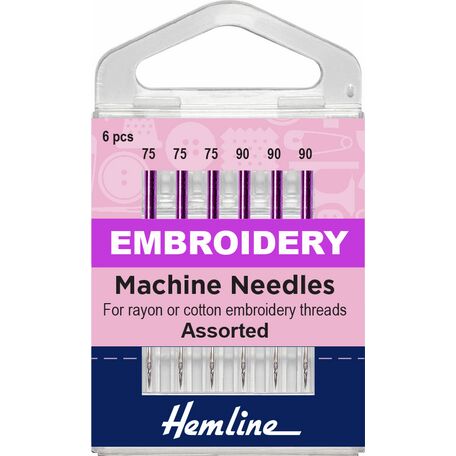 Hemline Embroidery Machine Needles - Assorted