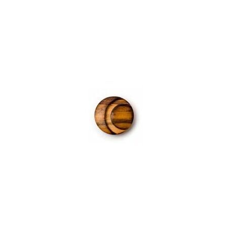 Wooden Crescent Design Button 23mm
