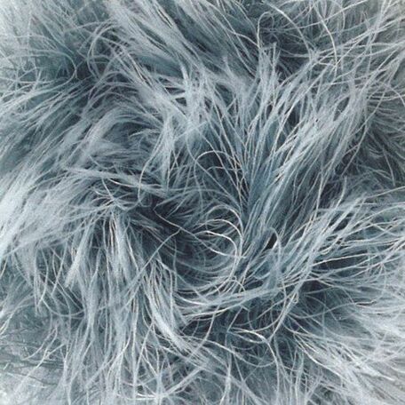 Brett Faux Fur Yarn- Grey and White (100g)