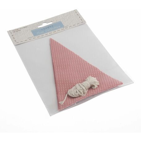Make-Your-Own Bunting Kit: Pink with White Spot
