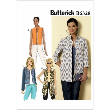 Butterick Pattern B6328 Misses' Open-Front Jacket'
