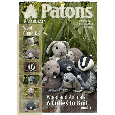 Patons Pattern Book: Wool Blend DK: Cute Animals: Book 3824