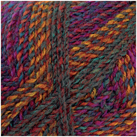 Marble Chunky Yarn - Purple, ochre, green (200g)