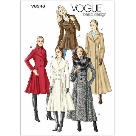 Vogue Pattern V8346 Misses' Double-breasted Coats