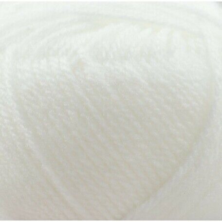 James C. Brett Top Value DK Knitting Yarn - White - 8428 (100g)