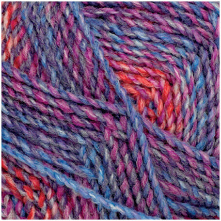 Marble Chunky Yarn - Purple, blue and pink (200g)