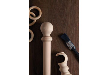 Unfinished Curtain Poles