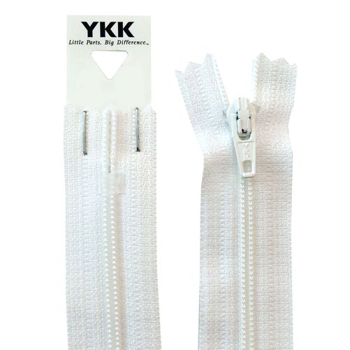 YKK Nylon Dress & Skirt Zip - White (30cm)