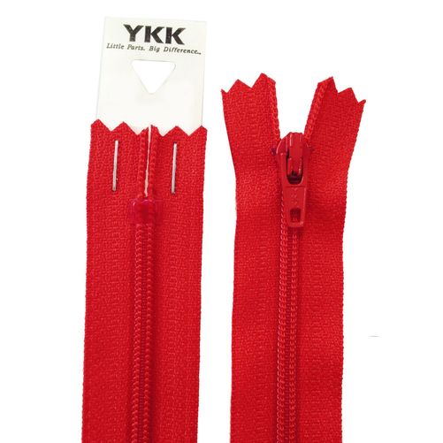 YKK Nylon Dress & Skirt Zip - Red (51cm)