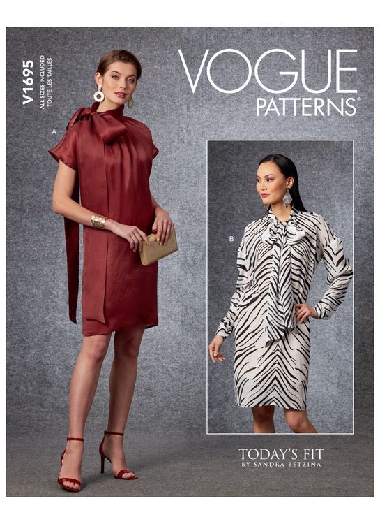 Vogue Pattern V1695 Misses Dress from 19.00