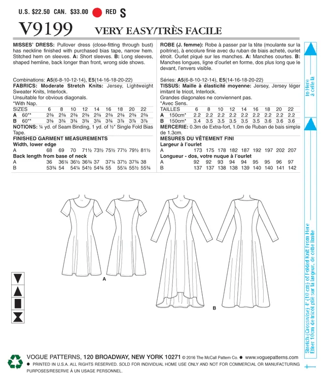 Pattern V1829 Vogue pattern V9199 from £16.00