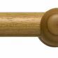 Hallis Modern Country 55mm Light Oak Curtain Pole Set with Ball Finial additional 1