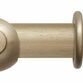 Hallis Modern Country 55mm Satin Silver Curtain Pole Set with Floral Finial additional 1